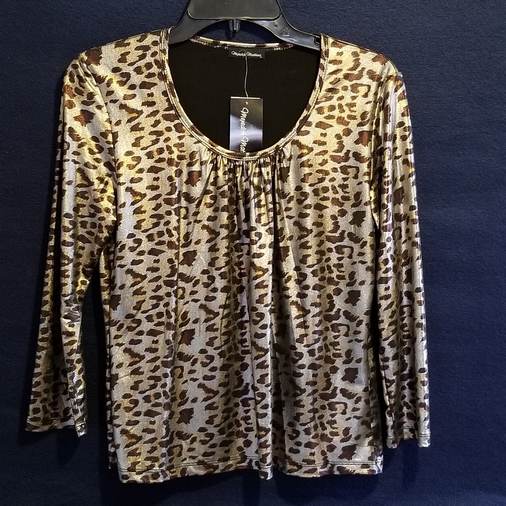 Meredith Matthews Animal Print Satin Finish
